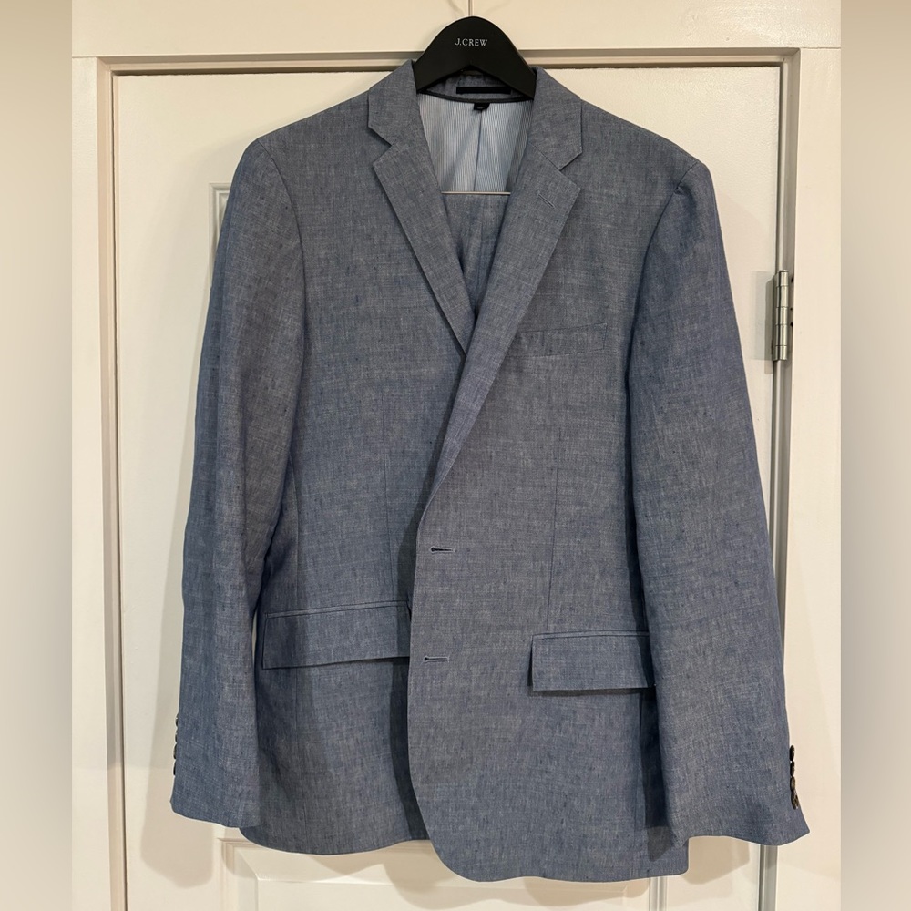 J. Crew Linen Suit 40R 33/32 Ludlow Slim